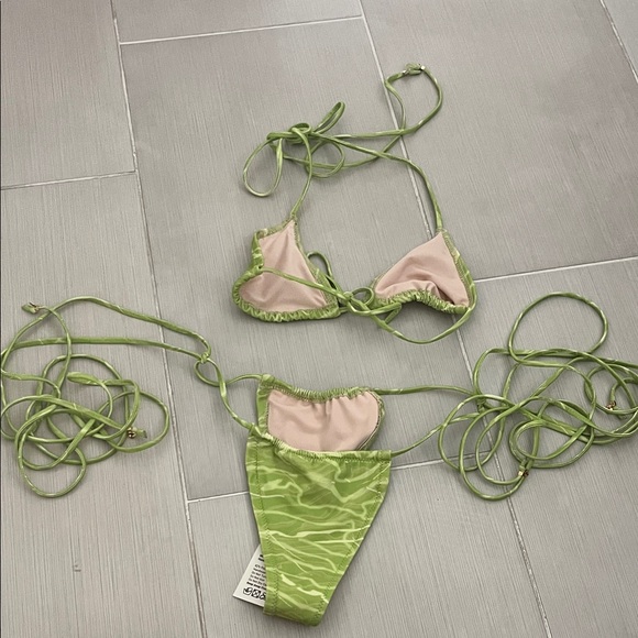 Olive Patterned Bikini Set - Picture 4 of 4